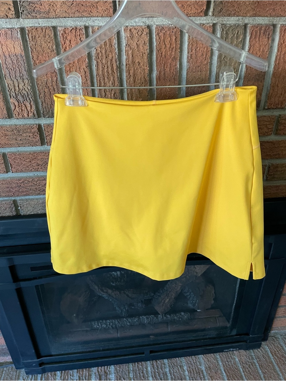 girlfriend collective Bright Yellow Mini Skirt